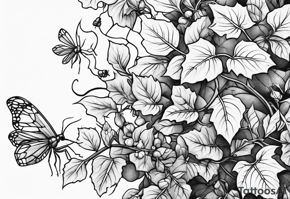 ivy, ants tattoo idea
