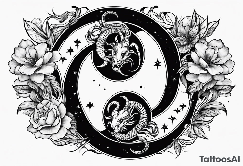 Yin yang Scorpio leo scorpio tattoo idea