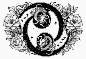 Yin yang Scorpio leo scorpio tattoo idea