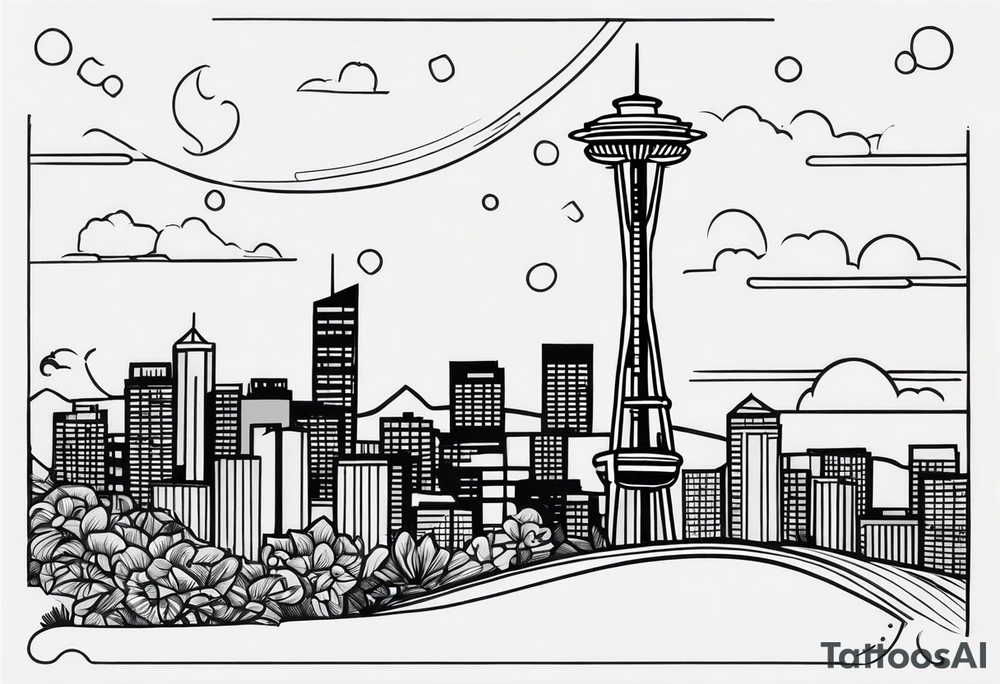 Space needle tattoo idea