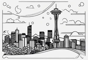 Space needle tattoo idea