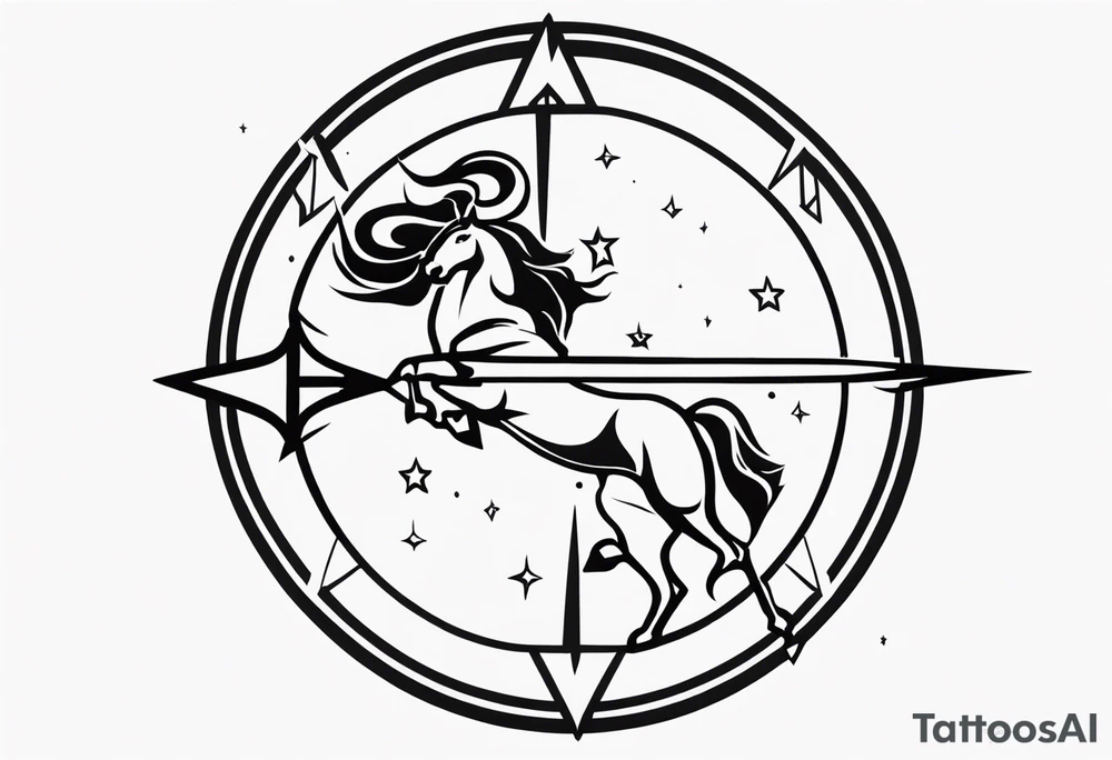Flash Sagittarius tattoo idea
