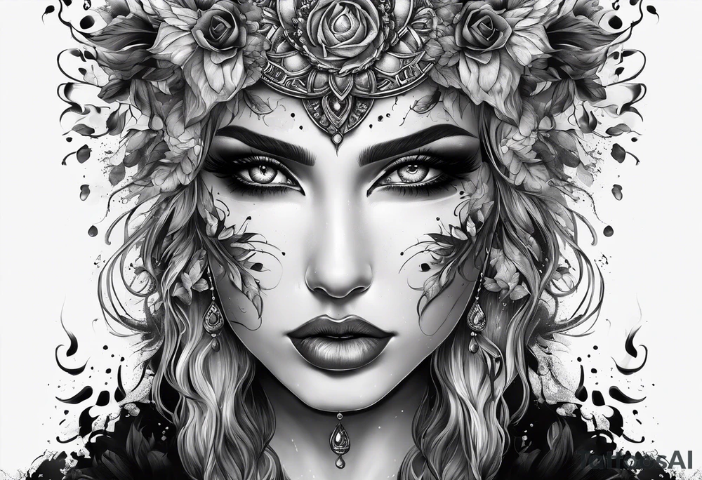 bleeding eyes tattoo idea