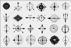 Archer drawing arrow back tattoo idea