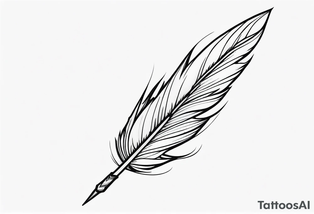 Detailed Quill Pen tattoo idea