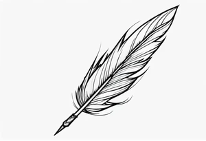 Detailed Quill Pen tattoo idea