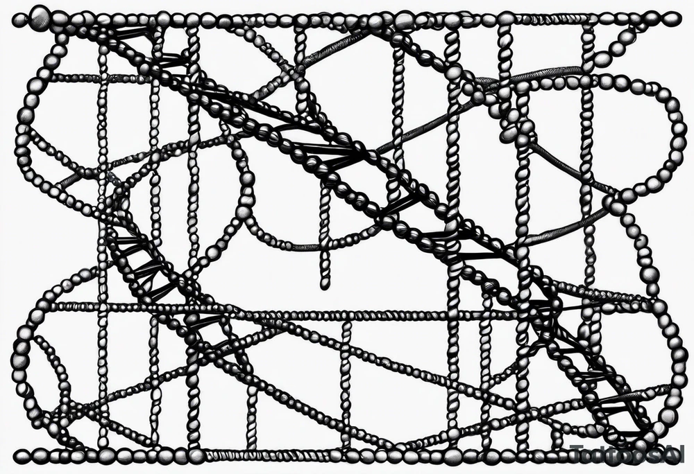DNA double strand molecular view tattoo idea