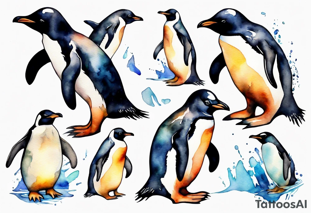 Fiordland Penguins tattoo idea