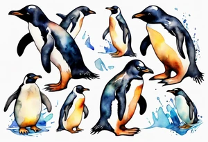Fiordland Penguins tattoo idea