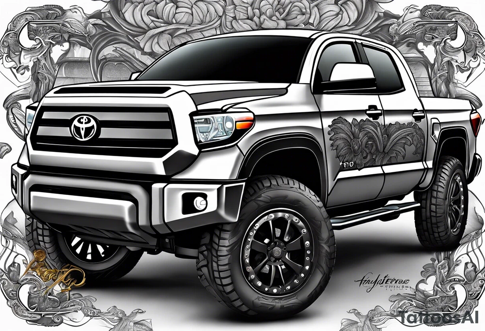 2015 toyota tundra gray tattoo idea