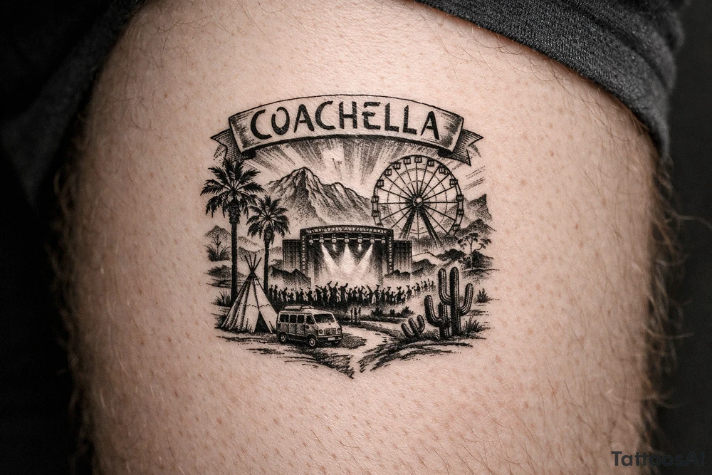 Coachella music festival tattoo idea