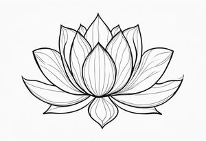white lotus flower outline tattoo idea