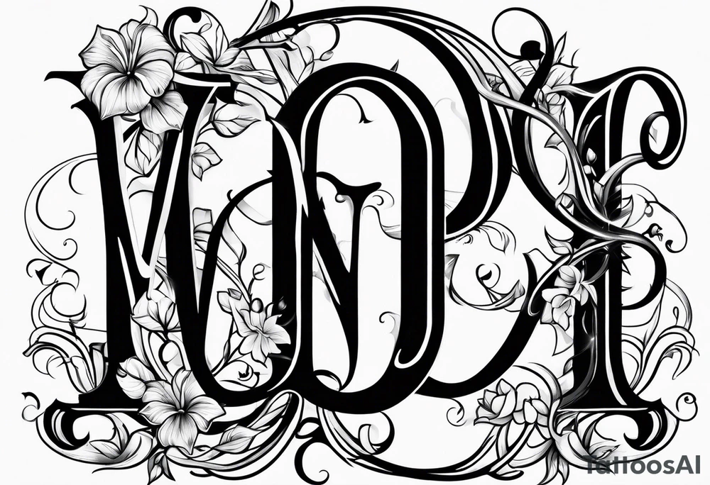 Vine alphabet tattoo idea