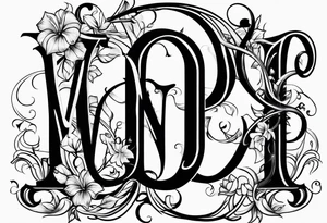 Vine alphabet tattoo idea