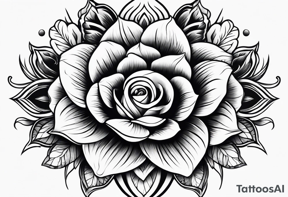 flower tattoo on back tattoo idea
