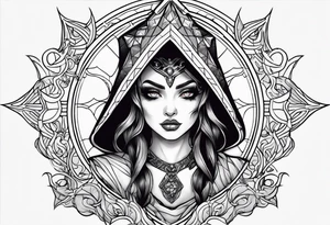 Gothic toon like neo transgender greydcslr witch demon tattoo idea