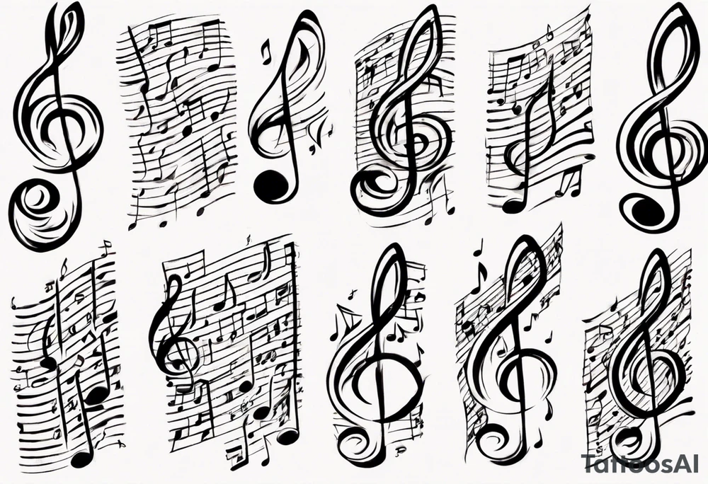 Music sheet linesand one of the lines says Dream Out Loud, and musical notes that go up the arm. tattoo idea