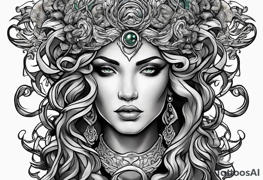 A portrait of Medusa tattoo idea