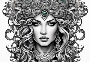 A portrait of Medusa tattoo idea