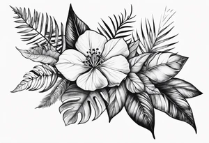 Foliage arm sleeve tattoo idea