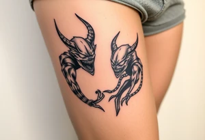 GENGAR AND VENOM tattoo idea