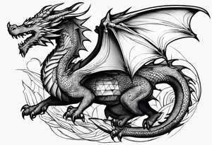 Small Dragon after a war tattoo idea