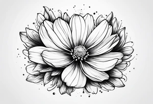 cosmos flower tattoo idea