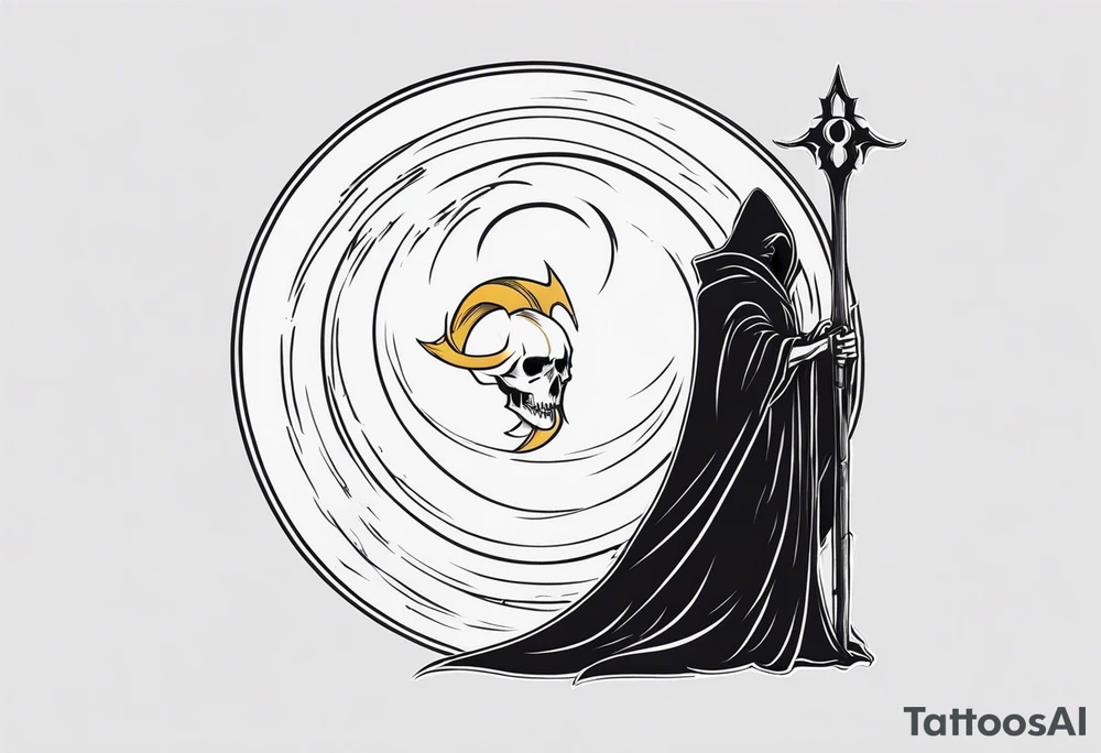Grim reaper with a halo tattoo idea
