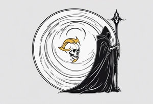 Grim reaper with a halo tattoo idea