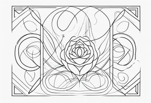 symboles mother of three fine line tattoo idea
