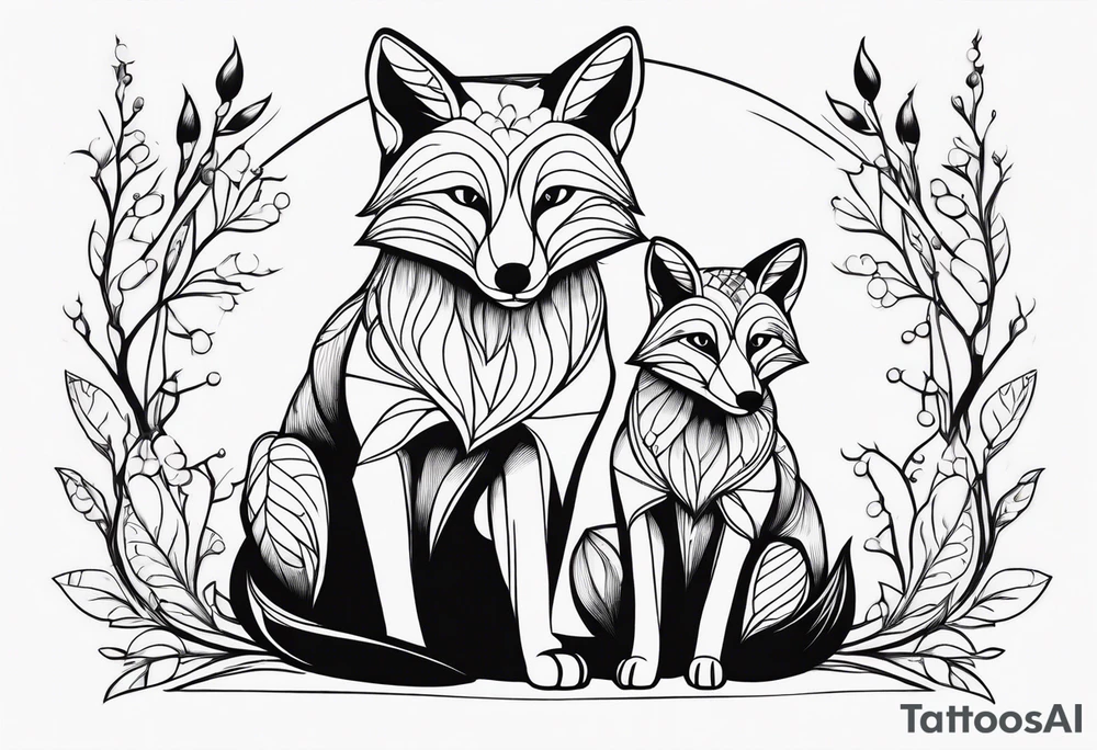 fox family tattoo idea