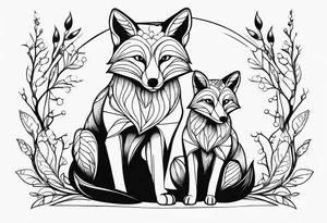 fox family tattoo idea