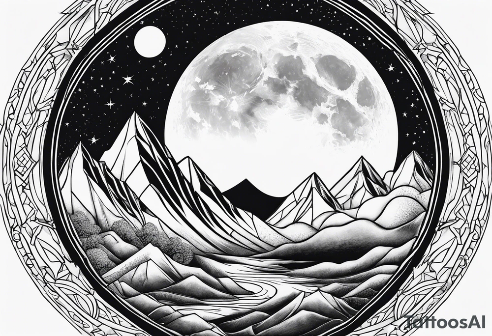 sacred moon tattoo idea