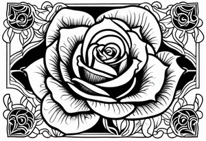 rose pattern tattoo idea