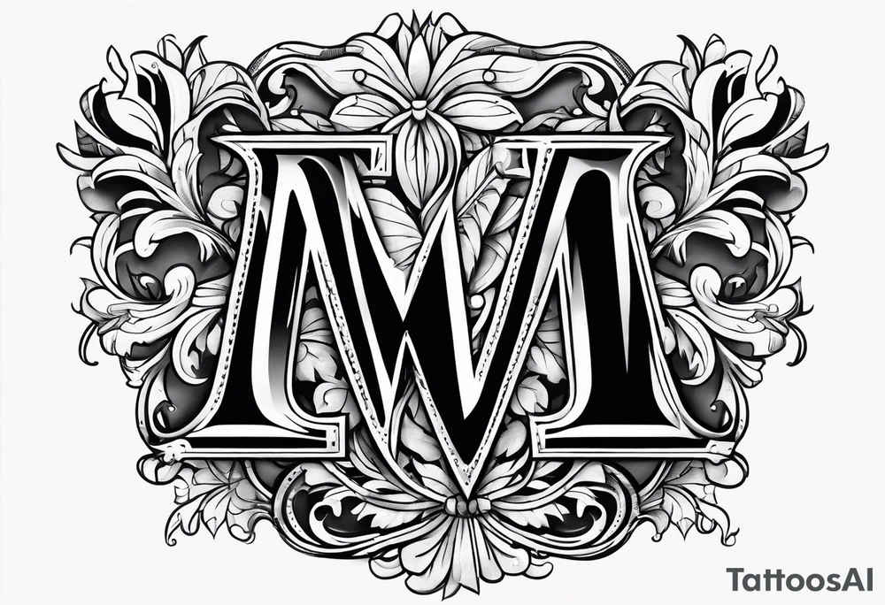 Letter m tattoo idea