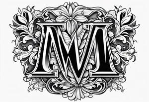 Letter m tattoo idea