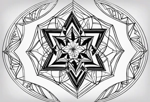 anahata, merkaba, mandala, geometric, cosmi tattoo idea