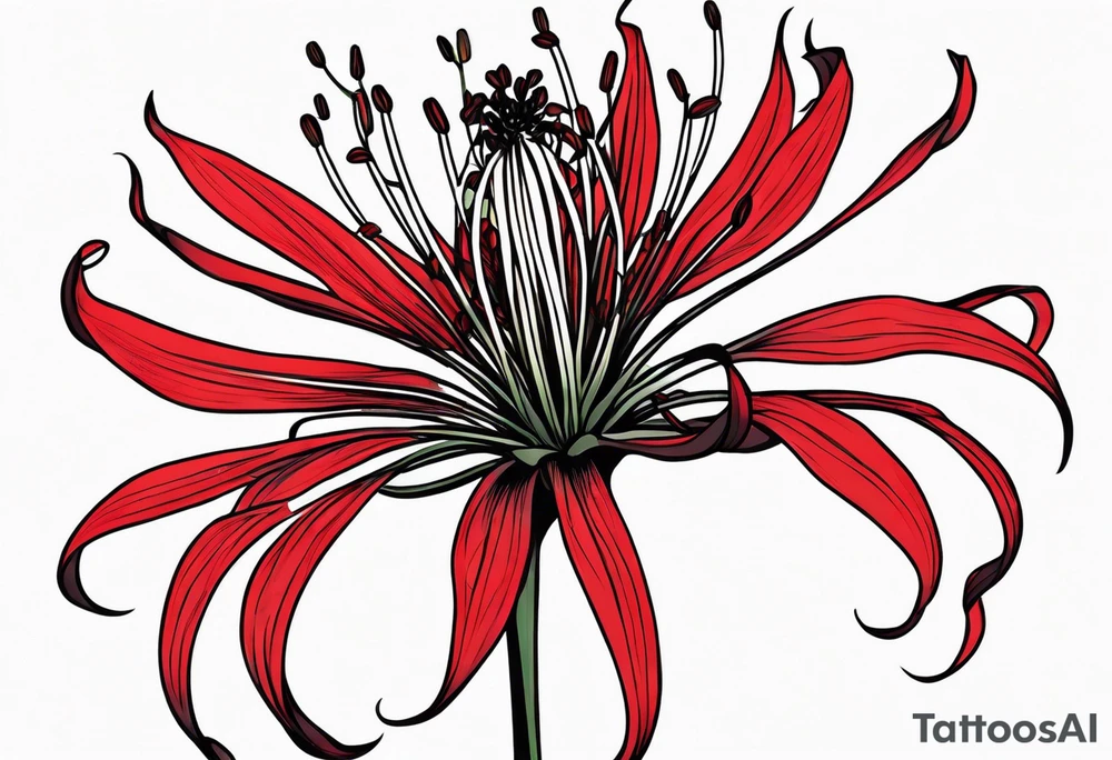 Red spider lilies for a forearm tattoo tattoo idea