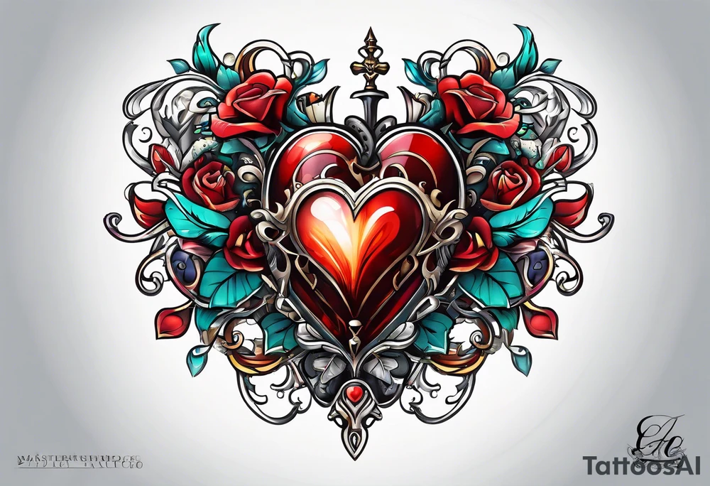 Transformation heart tattoo idea
