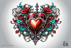Transformation heart tattoo idea