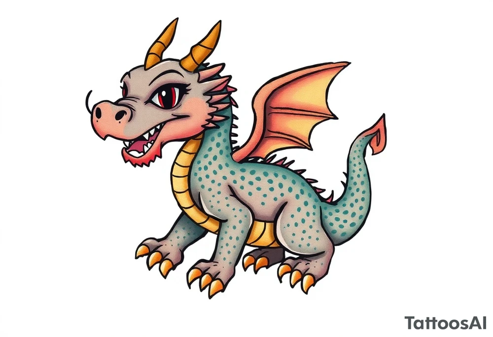 anthropomorphic dragon tattoo idea