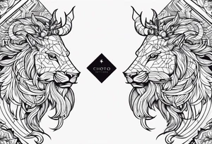 minimalist mythological gods tattoo idea