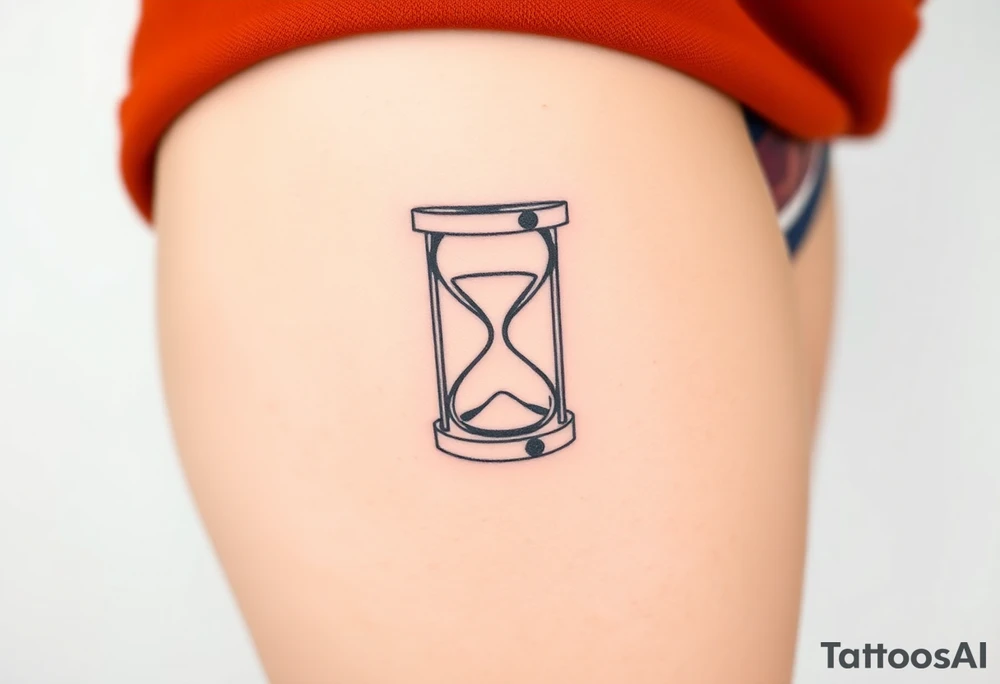 Wood hourglass tattoo idea