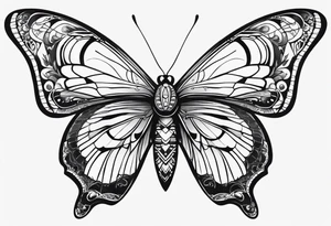 Borboleta minimalista tattoo idea