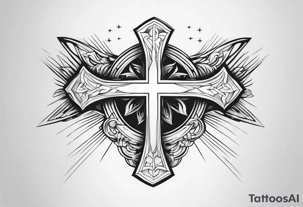 Cross masculinity tattoo idea