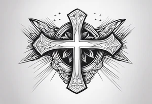 Cross masculinity tattoo idea