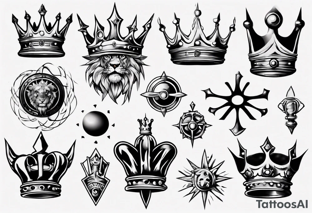 king crown tattoo idea