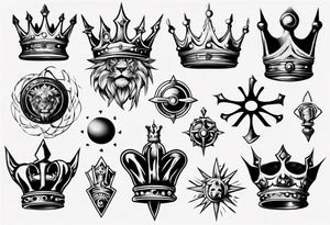 king crown tattoo idea
