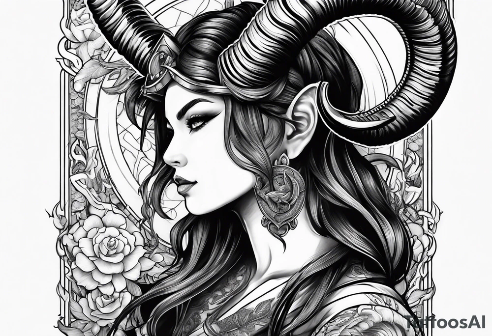 capricorn with shotgun tattoo idea