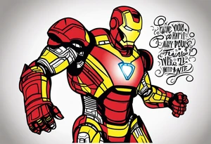 iron man with his famous quotes tattoo idea